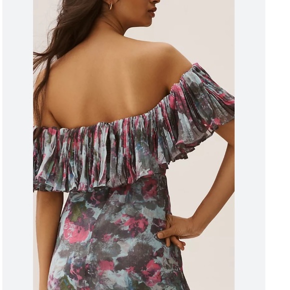 HUTCH OFF-THE-SHOULDER RUFFLED COLUMN DRESS - Picture 3 of 12